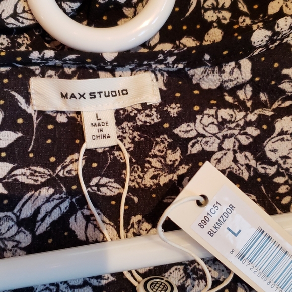 NWT Max Studio Ruffle wrap dress size large - Picture 9 of 15